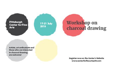 Szablon projektu Workshop of Charcoal Drawing Announcement Gift Certificate