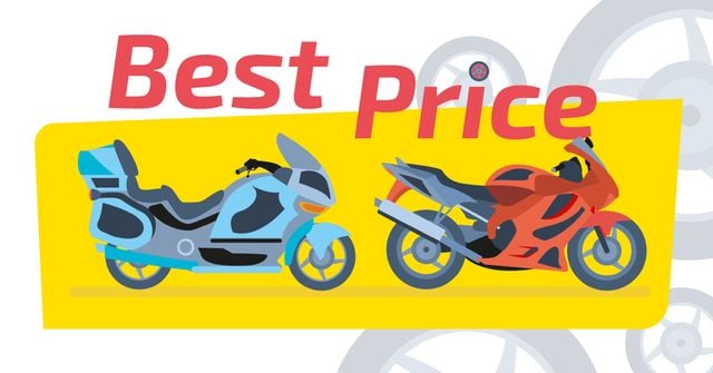 Sale Offer Pair of Sport Motorcycles Facebook AD Šablona návrhu