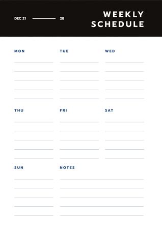 Simply Weekly plan Schedule Planner Design Template