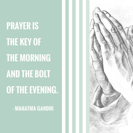 Dua hakkında din alıntıları Instagram Tasarım Şablonu