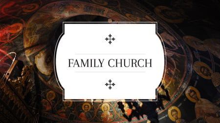 Template di design Family church with Religious Wallpaintings Youtube