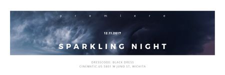 Sparkling night event Announcement Email header Design Template