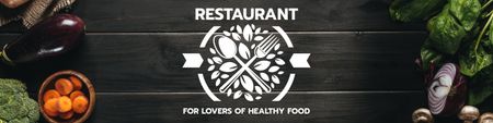 Restaurant for lovers of healthy food Twitter Modelo de Design