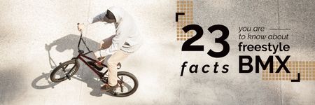 Platilla de diseño 23 facts about bmx poster  Twitter