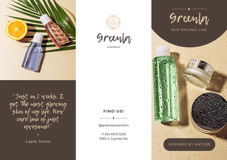 Natural Cosmetics overview Brochure Design Template