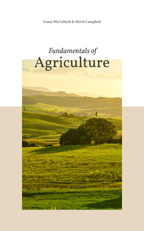 Template di design Agriculture Guide Green Valley Landscape Book Cover