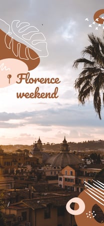 Ontwerpsjabloon van Snapchat Geofilter van Uitzicht op de oude stad van Florence