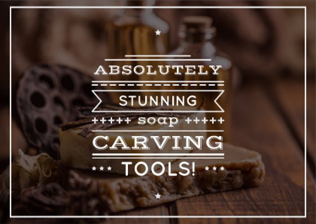 Carving tools advertisement Card Design Template