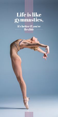 Young woman Gymnast training Graphic – шаблон для дизайну