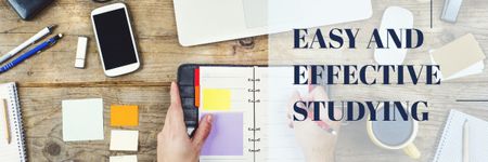 Template di design Easy and effective studying Ad Email header