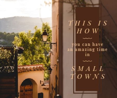 Small Town Guide with Narrow Street View Medium Rectangle – шаблон для дизайну