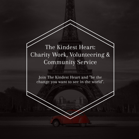 Platilla de diseño Charity Community promotion on Eiffel Tower view Instagram AD