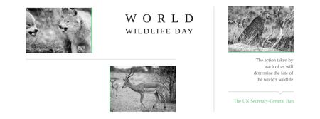 Platilla de diseño World wildlife day Annoucement Facebook cover