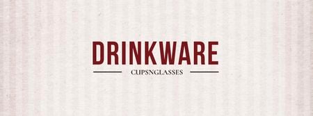 Ontwerpsjabloon van Facebook cover van Drinkware Sale ad