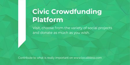 Plantilla de diseño de Civic Crowdfunding Platform Image 