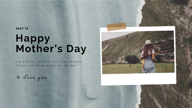 Plantilla de diseño de Mom carrying Child on Mother's Day Full HD video 