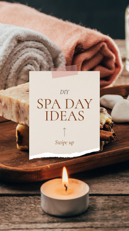 Spa Salon Offer Skincare Products and Soap Instagram Story tervezősablon