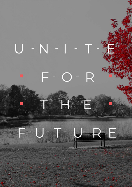 Concept of Unite for the future Poster Design Template