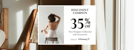 Template di design Clothes sale with Stylish Woman Coupon