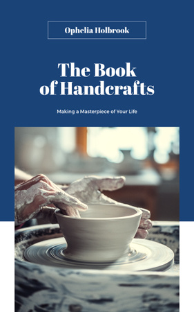 Hands of Potter Creating Bowl Book Cover Šablona návrhu