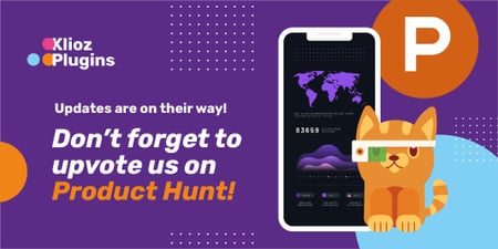 Product Hunt App with Stats on Screen Twitter – шаблон для дизайна
