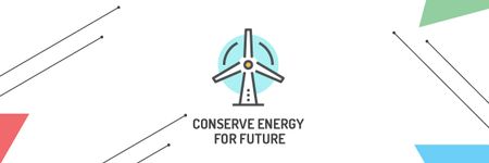 Concept of Conserve energy for future Email header Modelo de Design