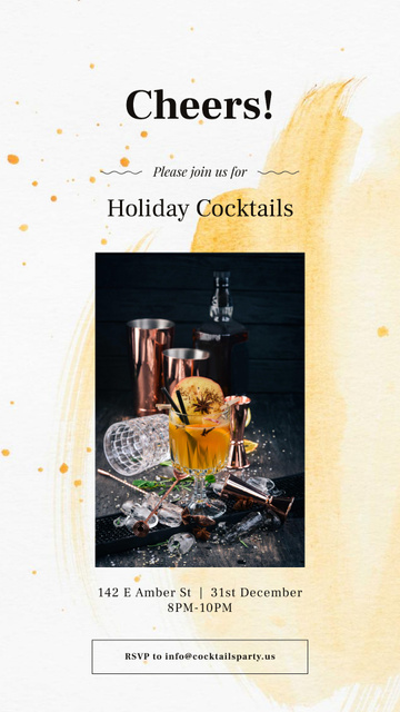 Ontwerpsjabloon van Instagram Story van Holiday Cocktails with White mulled wine