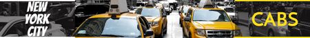 Designvorlage Taxis in New York für Leaderboard