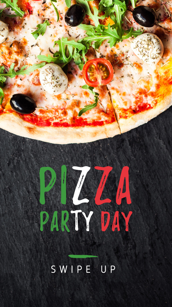 Plantilla de diseño de Pizza Party Day celebrating food Instagram Story 