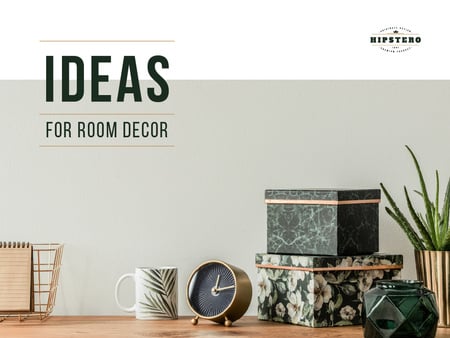 Template di design Ideas for room decor Presentation