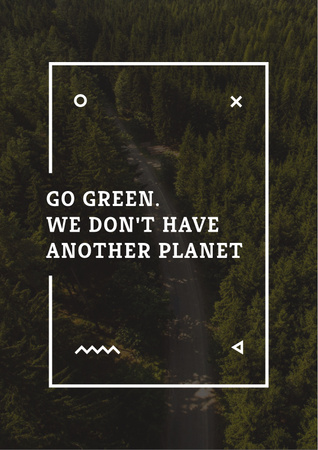 Plantilla de diseño de Citation about green Planet Poster 