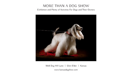 Dog Show announcement with pedigree pet Title Modelo de Design