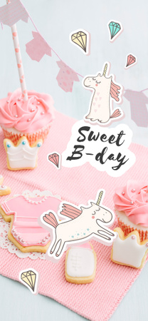 Template di design Sweets for kids Birthday party Snapchat Moment Filter