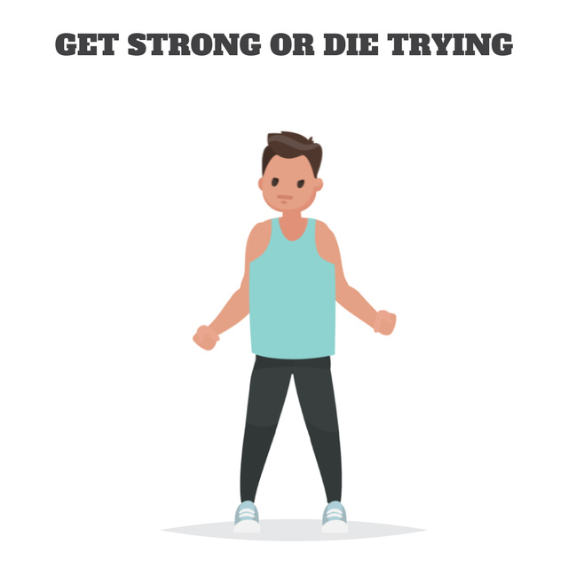 Plantilla de diseño de Man exercising in gym Animated Post 