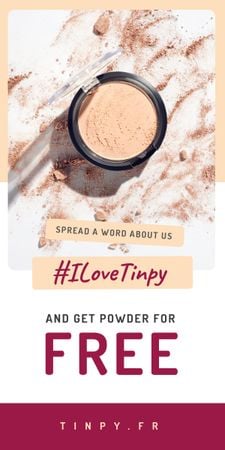Ontwerpsjabloon van Graphic van Cosmetics Offer Face Powder