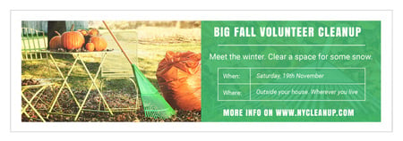 Template di design Volunteer Cleanup Announcement Autumn Garden with Pumpkins Tumblr