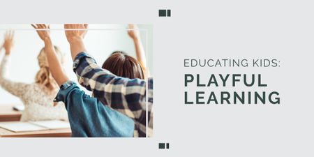 Innovative Education for children through games and joy Image Design Template