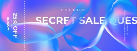 Secret Sale announcement on digital pattern Coupon tervezősablon
