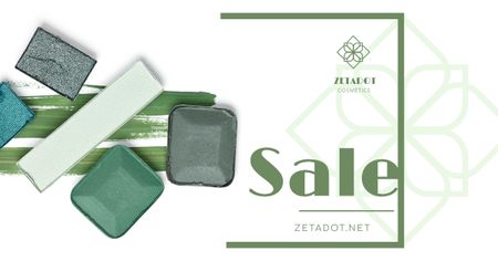 Cosmetics Sale with Eyeshadow Palette Facebook ADデザインテンプレート