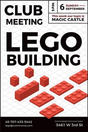 Designvorlage Lego Building Club Meeting für Tumblr