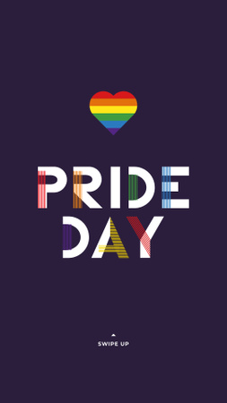LGBT pride Day Greeting Instagram Story Design Template