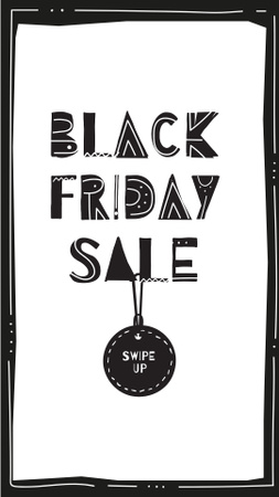 Black Friday sale with tag Instagram Storyデザインテンプレート