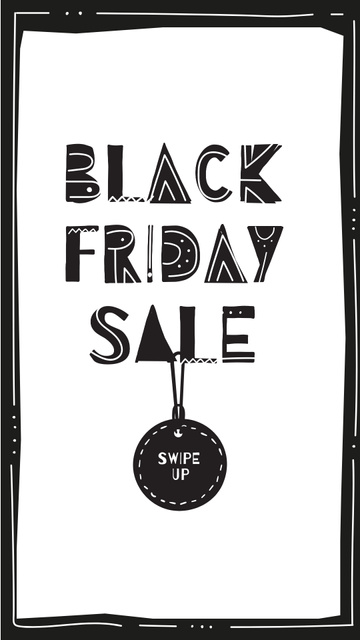Black Friday sale with tag Instagram Story Tasarım Şablonu