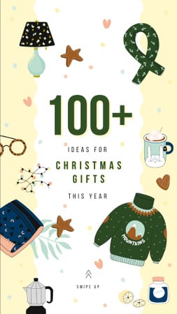 Designvorlage Christmas decoration and gifts für Instagram Story