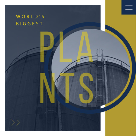 Large industrial containers Instagram Design Template