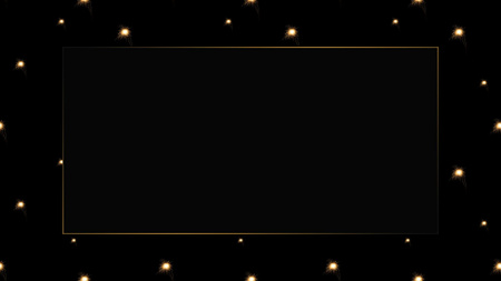 Gold frame with Starry Sky background Zoom Background – шаблон для дизайну