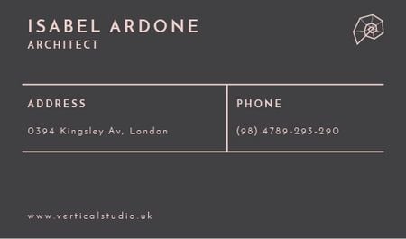 Architect Contacts Information Business card Design Template