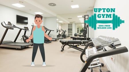 Man exercising in gym Full HD video Šablona návrhu