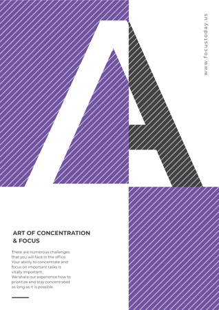 Modèle de visuel Art of Concentration on Purple and White - Poster