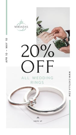 Wedding Offer Rings at Ceremony Instagram Story Modelo de Design